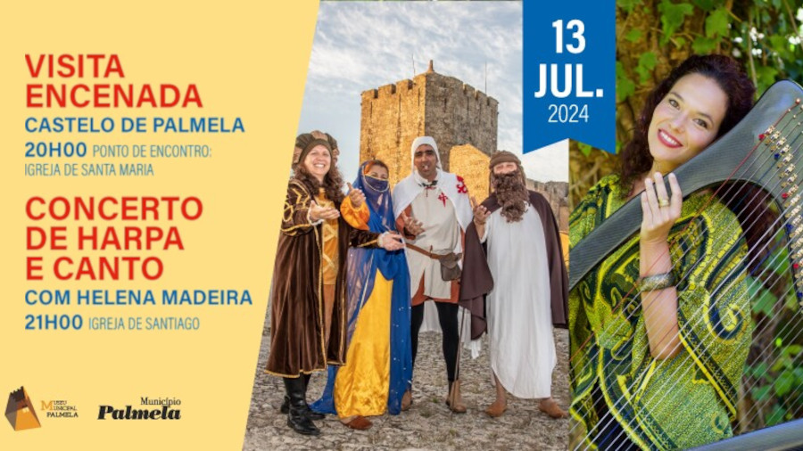 Visita Encenada e Concerto de Harpa e Canto no Castelo de Palmela - 13 julho